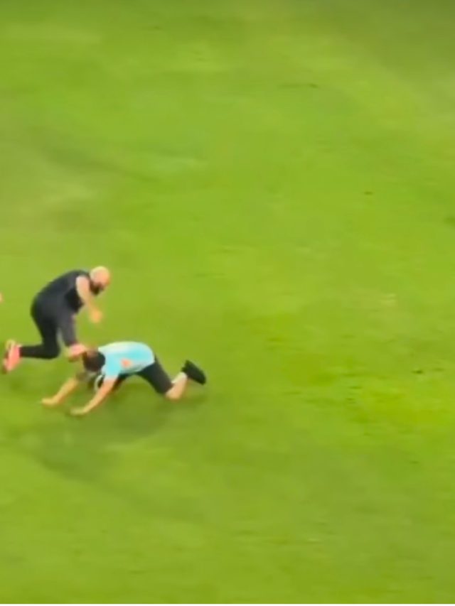 Segurança do Messi leva um drible sensacional