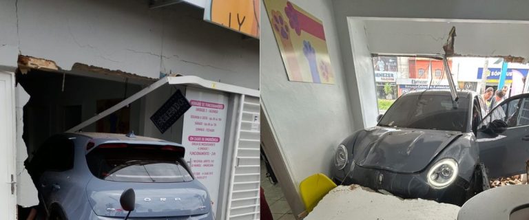 carro invade clinica